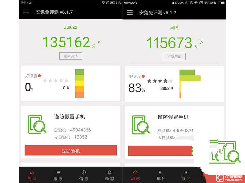 聯(lián)想ZUK Z2小米5對比評測