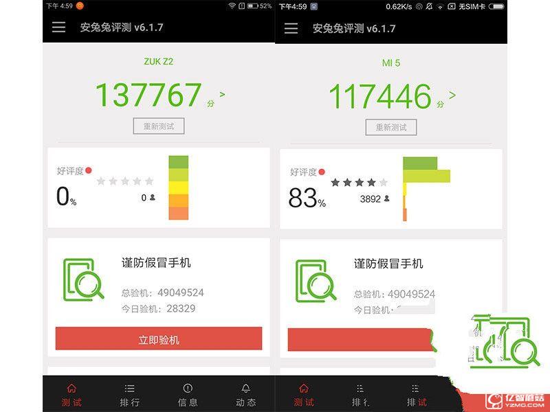 聯(lián)想ZUK Z2小米5對比評測