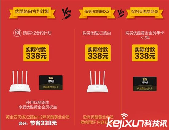 優(yōu)酷路由器X2開賣 送25個(gè)月優(yōu)酷會(huì)員