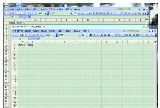 Excel2007中如何將兩個工作表分開窗口顯示？